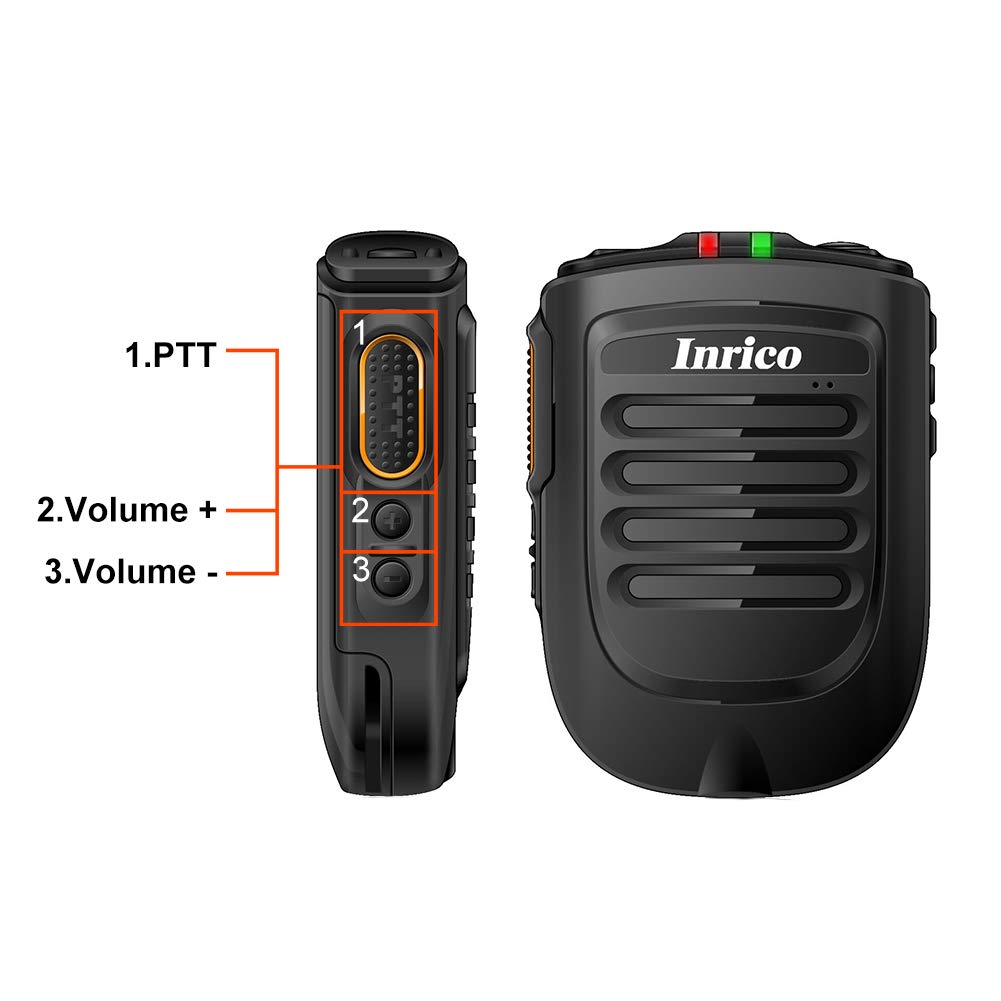 Inrico ANYSECU Wireless PTT Microphone B01 iOS Version B02 Wireless PTT Button for Zello ptt Button Speaker for iOS and Android Phone