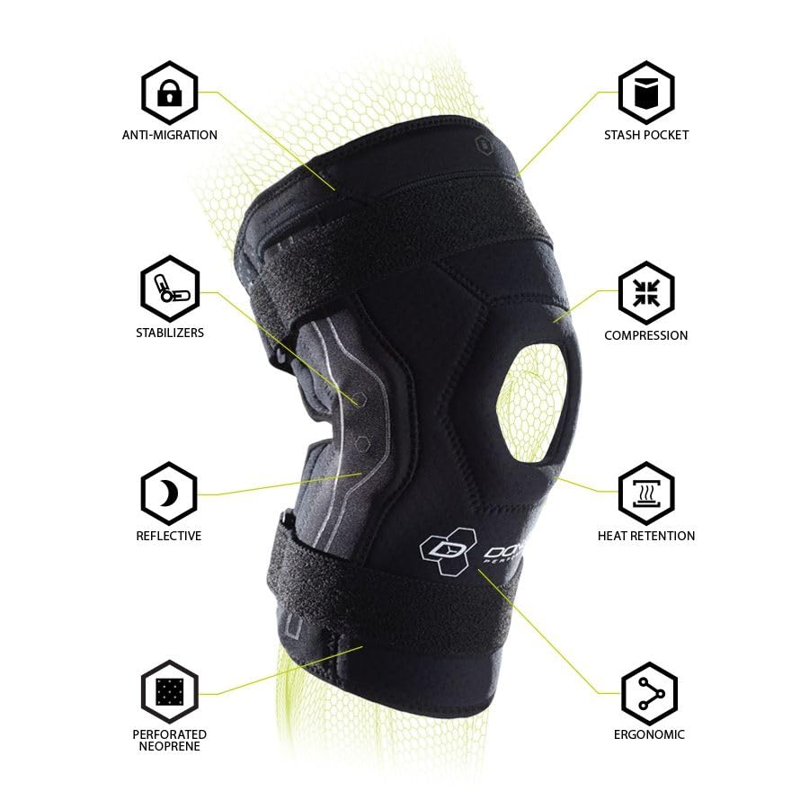 DonJoy Performance Bionic Knee Support Brace: Black, X-Large
