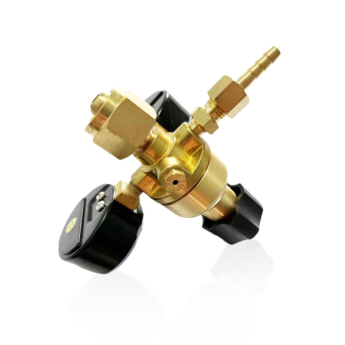 KOLENSA Dual Welding Gas Gauges, Oxygen (CGA-540) Acetylene (CGA-200) Regulators Combo (2 PCS), Full Brass Kit for Portable Tanks Compatible with Victor Torch Cutting