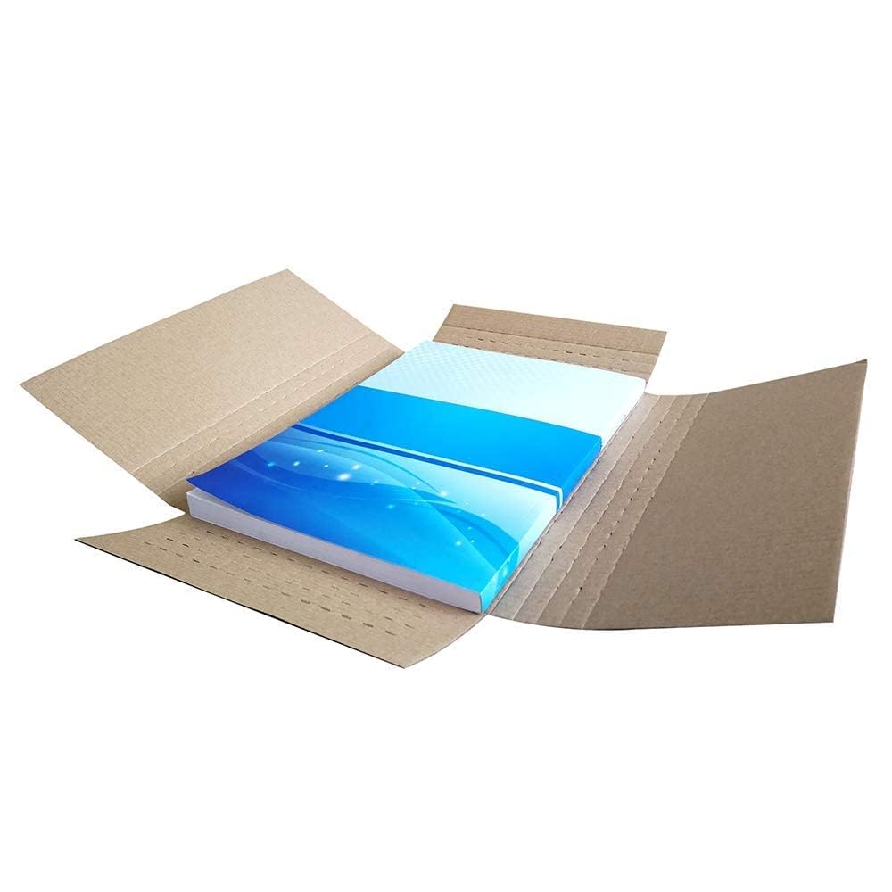CH-BOX 50 Pack 11 1/8" x 8 5/8" x 2" Cardboard Easy-Fold Shipping Box Mailers, Letter-Size Height Adjustable for Comics Books Photos, White (EM1182)