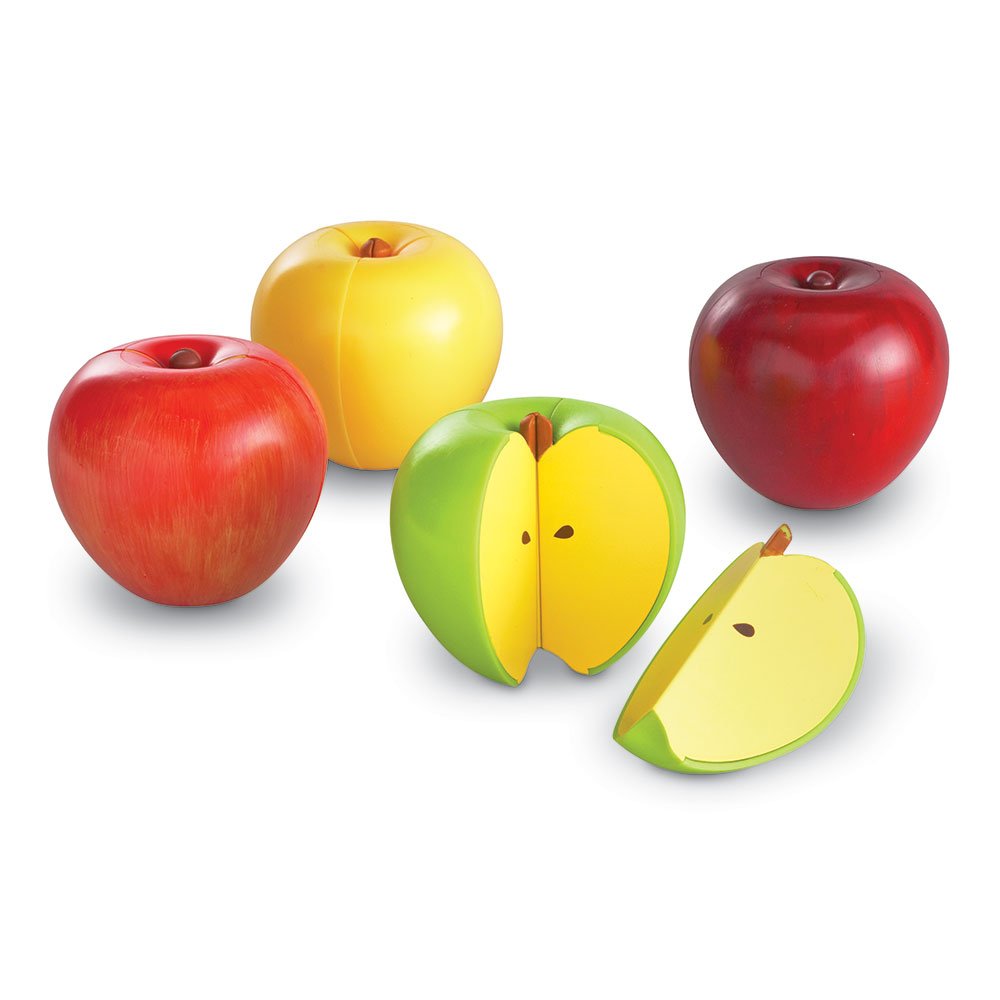 Learning Resources Magnetic Apple Fractions, Montessori Toys, Math Games, Play Food for Kids, Set of 10, Ages 5+