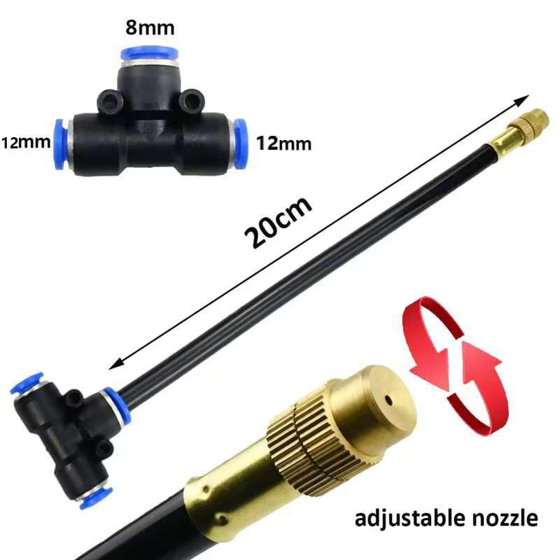Drip Irrigation Kit,Automatic Garden Watering System with New Quick Connectors and 360-degree Bending Dropper Atomizing Nozzles for Watering System for Garden Plant Lawn Patio. (25 Nozzles)