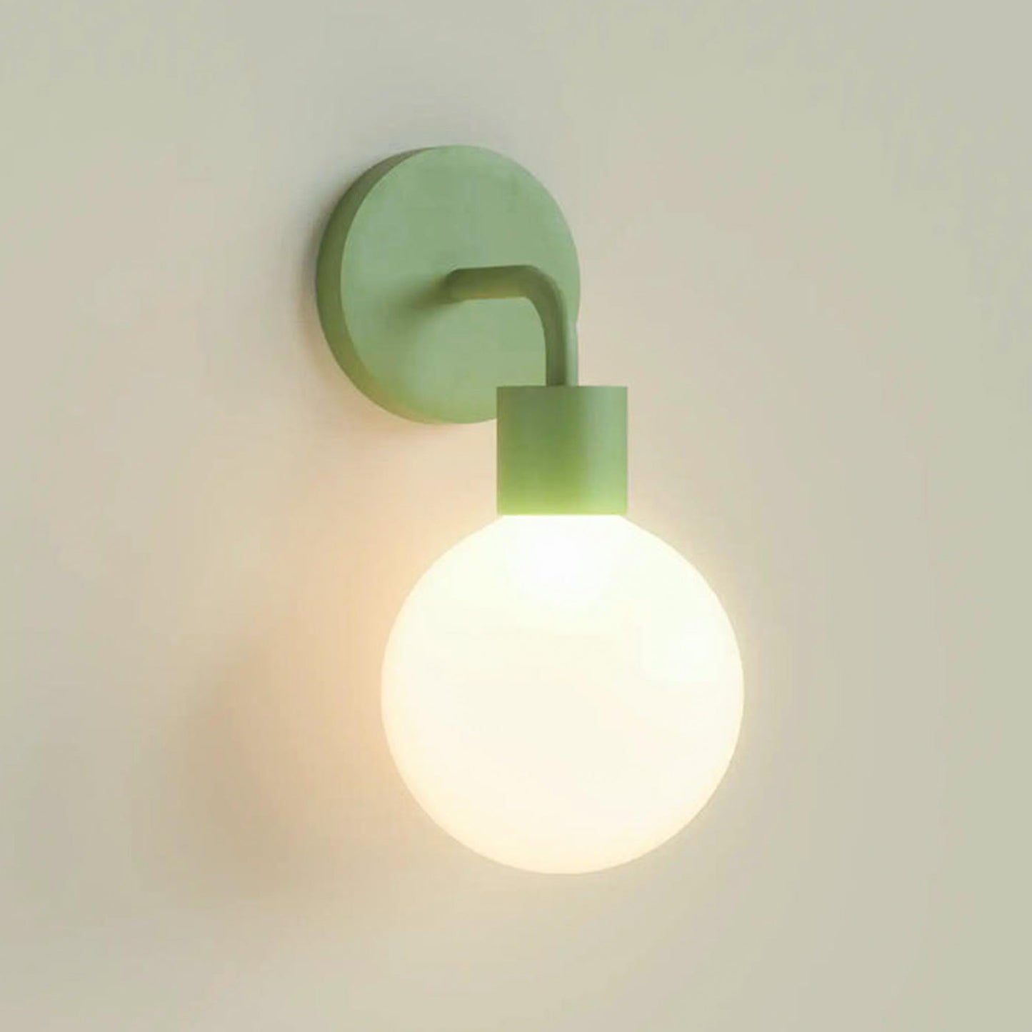 Poplight Wireless Wall Sconce (Shark Tank) Rechargeable & Dimmable LED Light w/App Control & Damage-Free Install, Moveable Modern Ambient Lighting for Elegant Home & Bedroom Decor | Sage Green