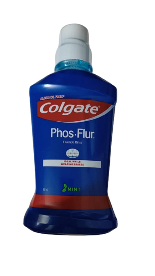 Colgate Phos-Flur Anti-Cavity Fluoride Rinse Mint 16.9 Fl oz (Pack of 3)