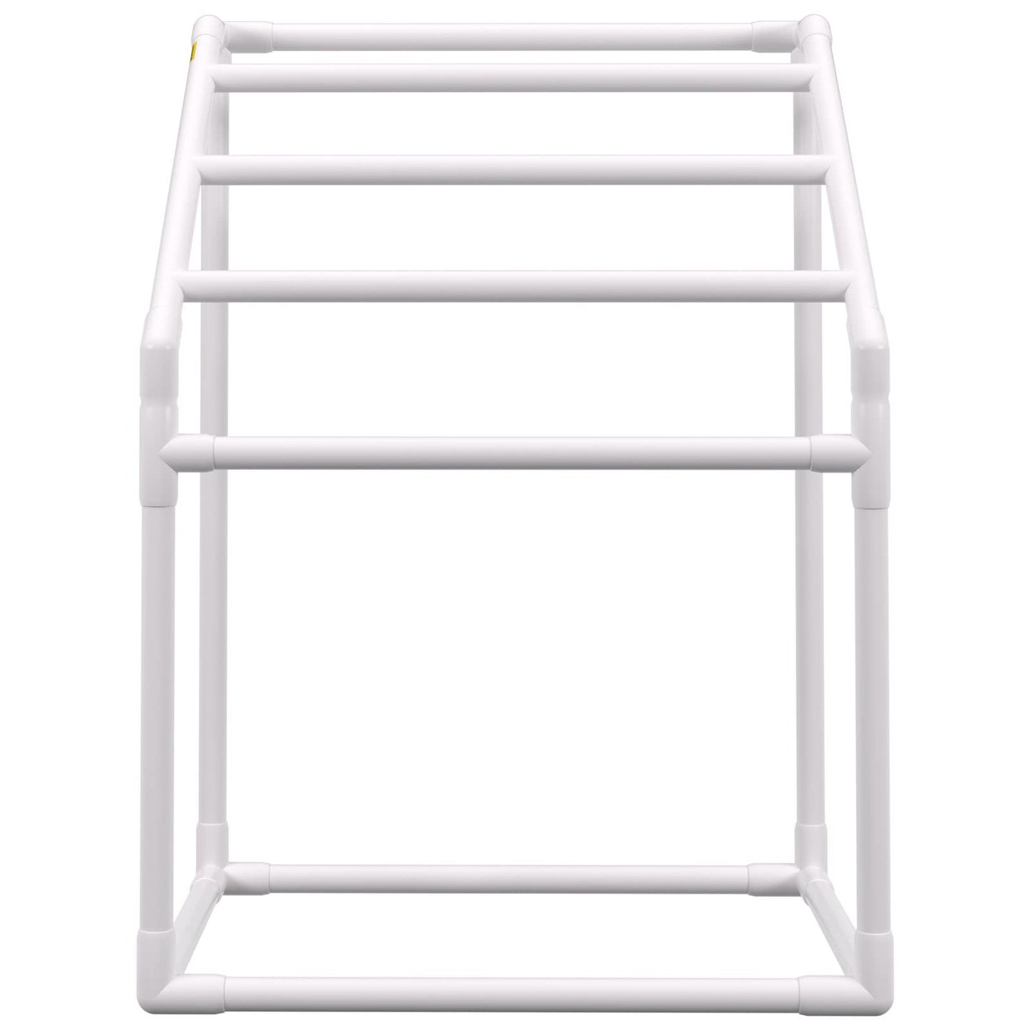 VEVOR Pool Towel Rack, 5 Bar, White, Freestanding Outdoor PVC Trapedozal Poolside Storage Organizer, Include 8 Towel Clips, Mesh Bag, Hook, Also Stores Floats and Paddles, for Beach, Swimming Pool