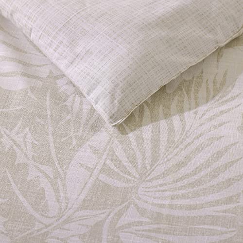 Tommy Bahama - Queen Duvet Cover Set, Reversible Cotton Bedding Set with Matching Shams, Coastal Inspired Bedding Essentials (Costa Blanca Beige, Queen)