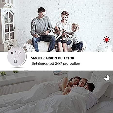 6 Pack Combination Smoke and Carbon Monoxide Detector Battery Operated, Travel Portable Photoelectric Fire&Co Alarm for Home, Kitchen