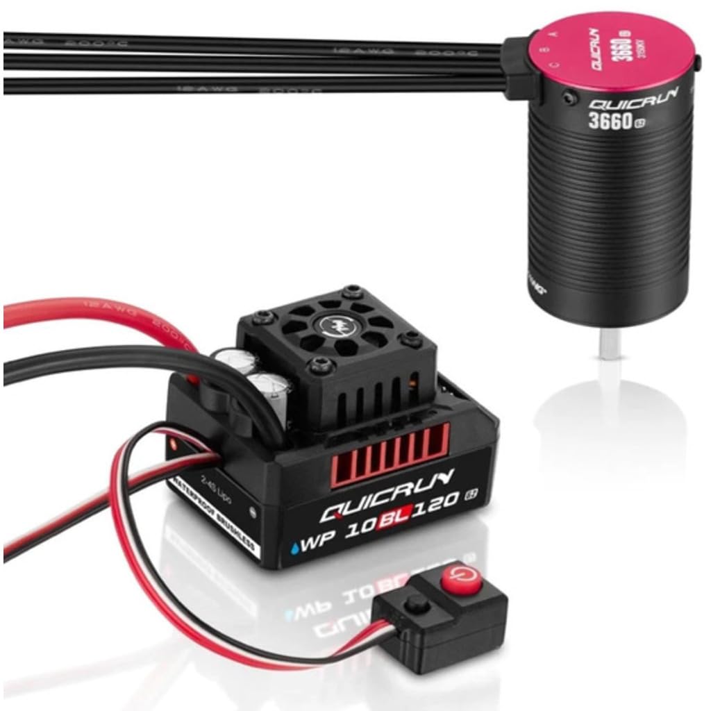 HW HOBBYWING HOBBYWING Quicrun 10BL120 G2 & 3660SL G2 Combo (QR10BL120 + 3660-3700KV SL G2 Combo)