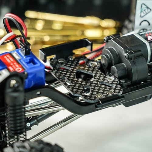 INJORA 39g LCG Carbon Fiber Chassis Frame Kit with 6g Battery Tray for 1/18 TRX4M Defender Bronco K10 F150 RC Crawler Upgrade
