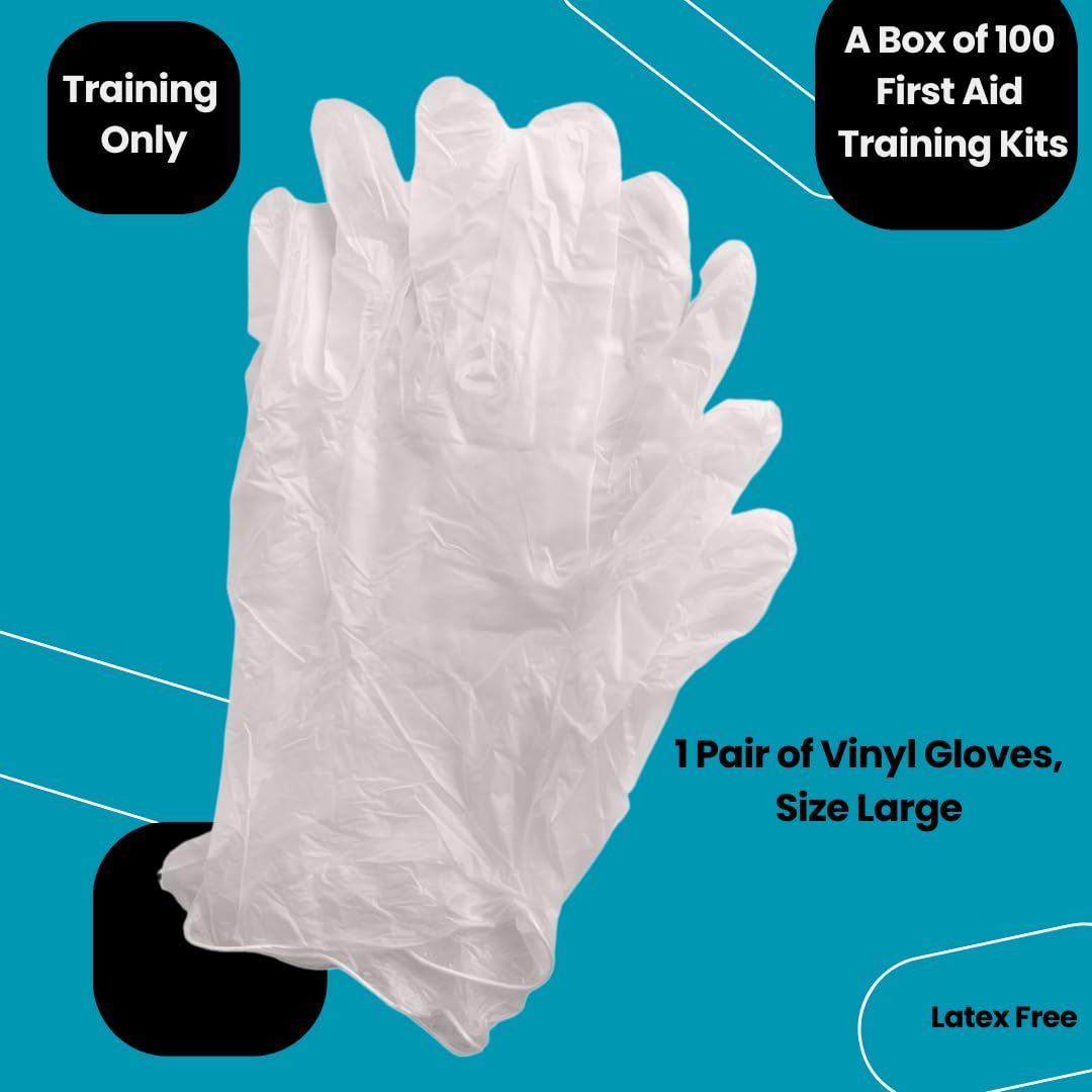 MCR Medical Box of 100 First Aid Training Kits, Basic