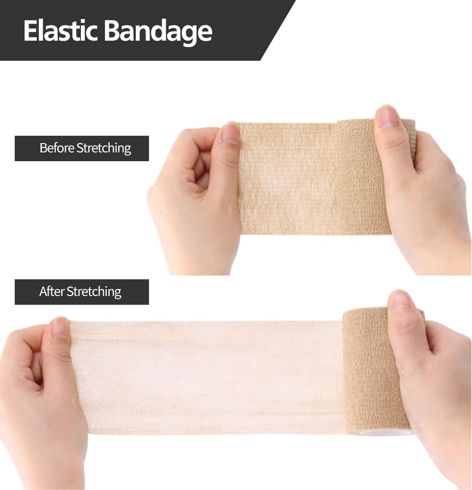 48pcs Self Adhesive Bandage Wraps, 4in 5 Yards, Multicolor