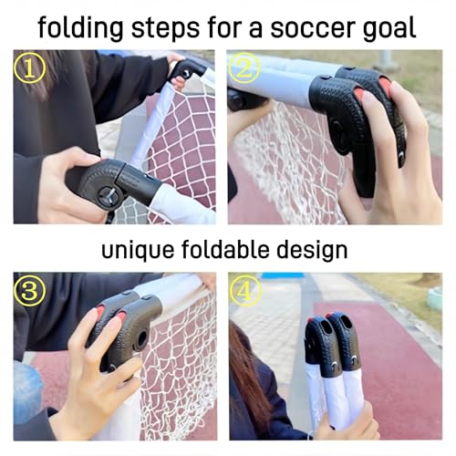 KiBiGOAL Soccer Goal, Kids Soccer Goal, Small Soccer Coals, Foldable Soccer Goals for The Backyard/Indoor/Outdoors Soccer Toy Set (90x60cm Goal +15cm Soccer)