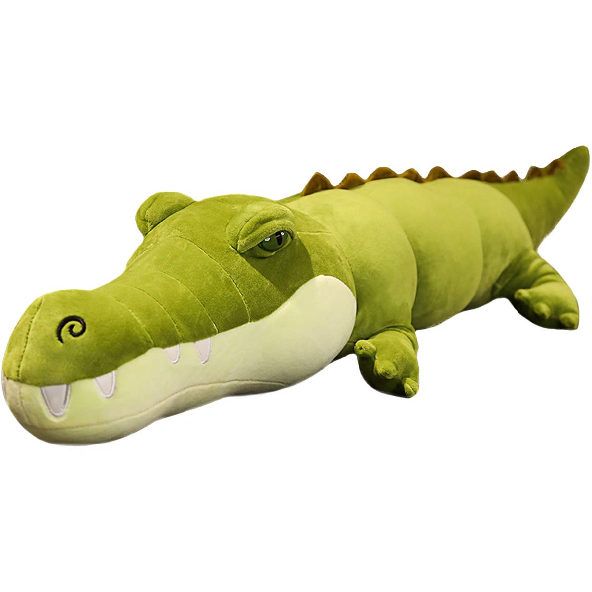 ELAINREN Large Realistic Crocodile Plush Giant Alligator Stuffed Animal Soft Green Crocodile Hugging Pillow Decor Gifts Xmas Birthday,39.4''