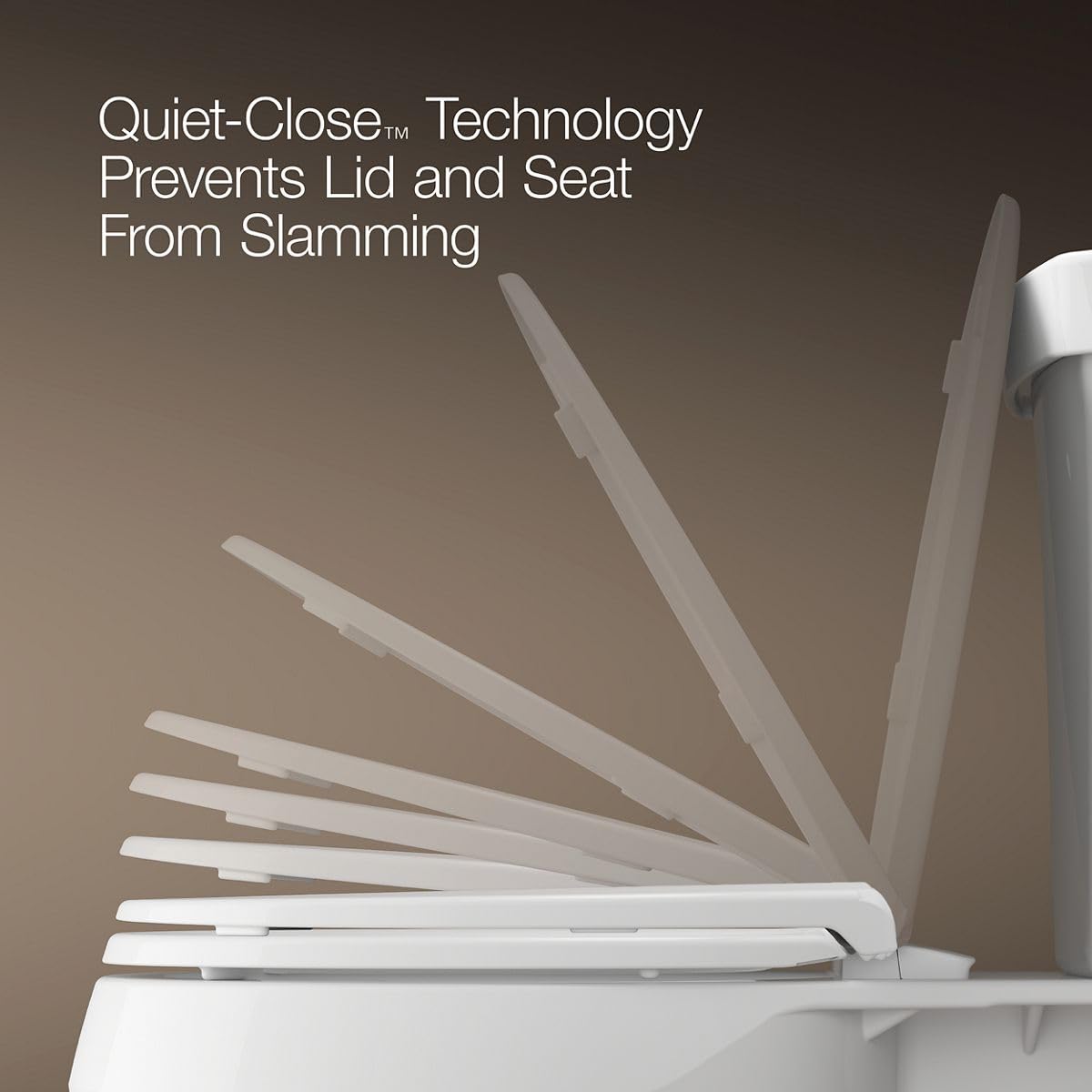 KOHLER RUTLEDGE® NIGHTLIGHT Elongated Toilet Seat, White, Grip-Tight Installation, Quiet Close Seat Prevents Slamming