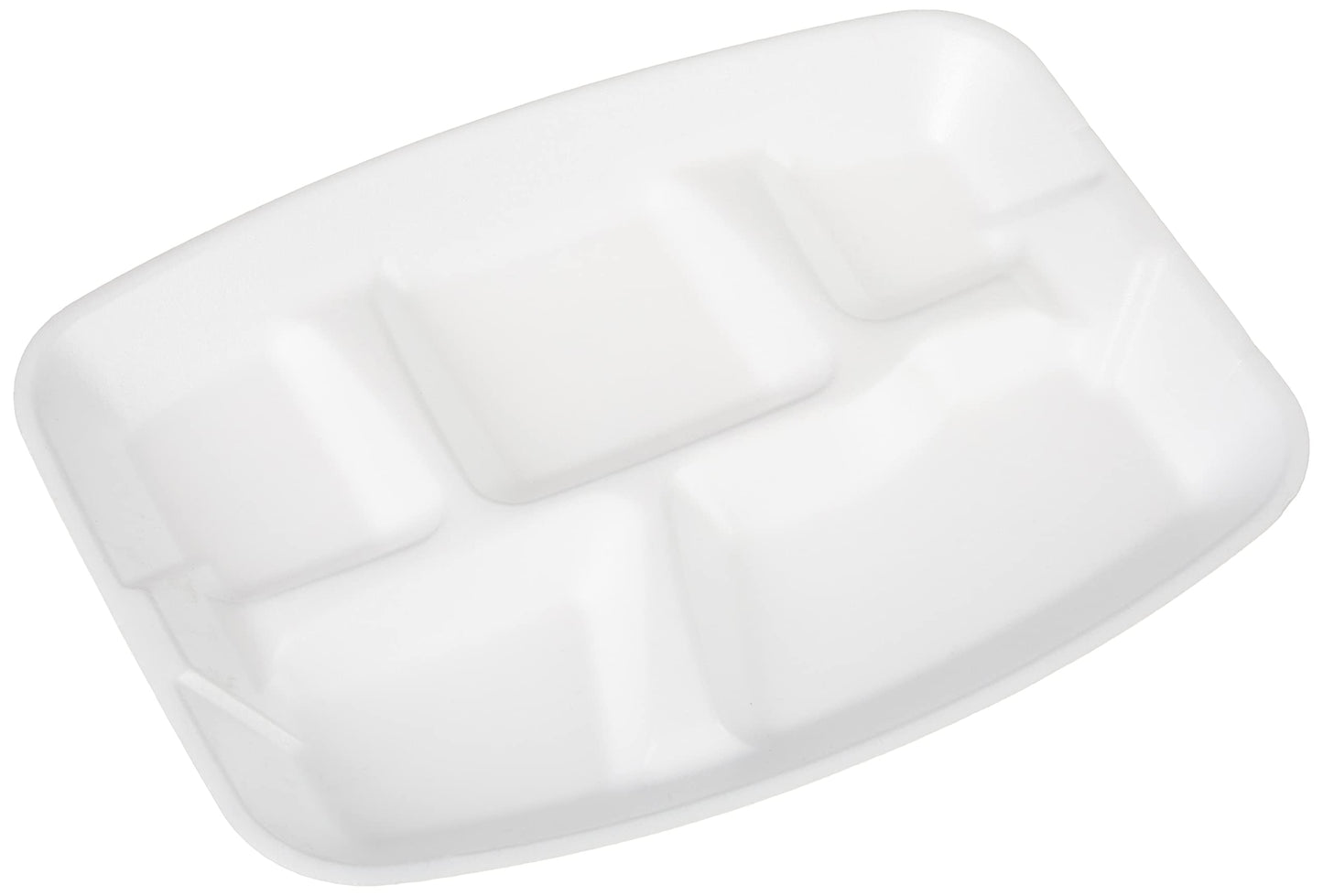 Hefty Everyday Soak-Proof Foam Compartment Tray, White, 9 x 11 Inch, 40 Count