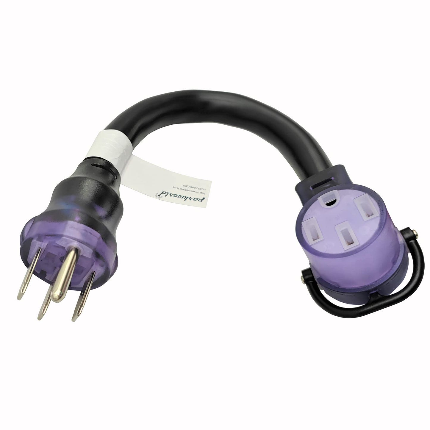 Parkworld RV/EV 50A Extension Cord, NEMA 14-50 Extension Cord, NEMA 14-50P to 14-50R Straight Plug for Generator (1.5FT)