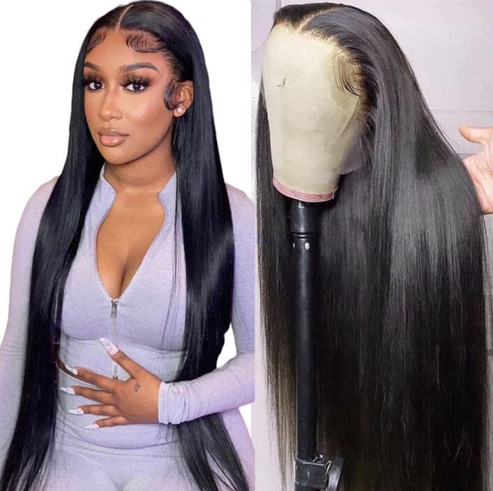 LONG YAO 32 inch Straight Lace Front Wigs Human Hair Wig Pre Plucked 13x4 Straight Human Hair Wigs For Black Women Human Hair Wig Straight Frontal Wigs Human Hair Lace Front Wigs