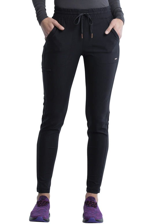 Cherokee Women's Scrub Pant with 360° Stretch & Moisture Wicking Fabric CK095, S, Black