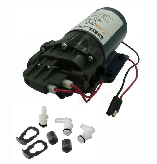 Delavan 7822FS-201-SBIP I-Series 12-Volt Diaphragm Pump | 2.2 GPM @ 60 PSI | Bypass/Demand | 3/4 in. Quick-Attach Ports & Fittings