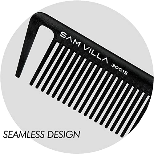 Sam Villa Signature Series Professional 8-Piece Cutting & Hair Parting Comb Set With Case