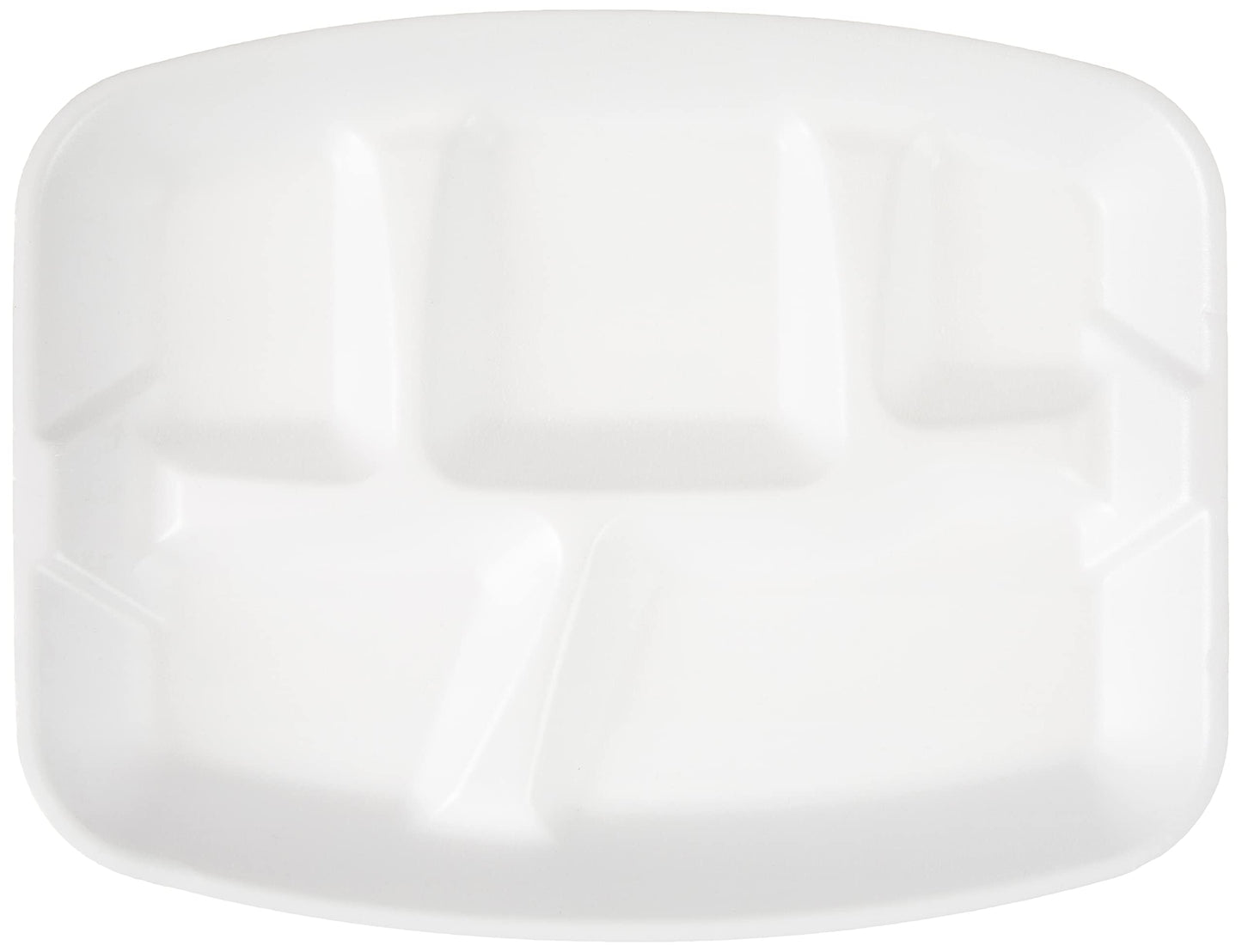 Hefty Everyday Soak-Proof Foam Compartment Tray, White, 9 x 11 Inch, 40 Count