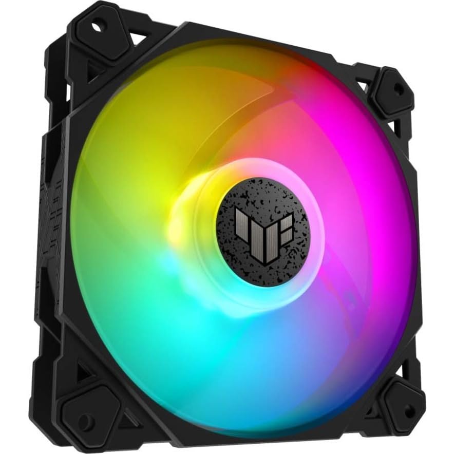 ASUS TUF Gaming TF120 ARGB Chassis Fan 3 Pack 3Pin Customizable LEDs, Advanced Fluid Dynamic Bearing, 120mm PWM Control, Anti-Vibration Pads, Double-Layer LED Array for Computer Case & Liquid Radiator