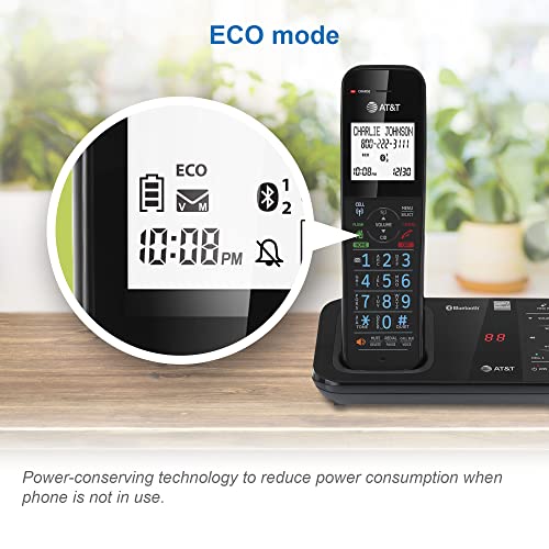 AT&T GL2113-31 Cordless Phone with Smart Call Blocker, Bluetooth Connect to Cell, Answering Machine, Full-Duplex Speakerphone