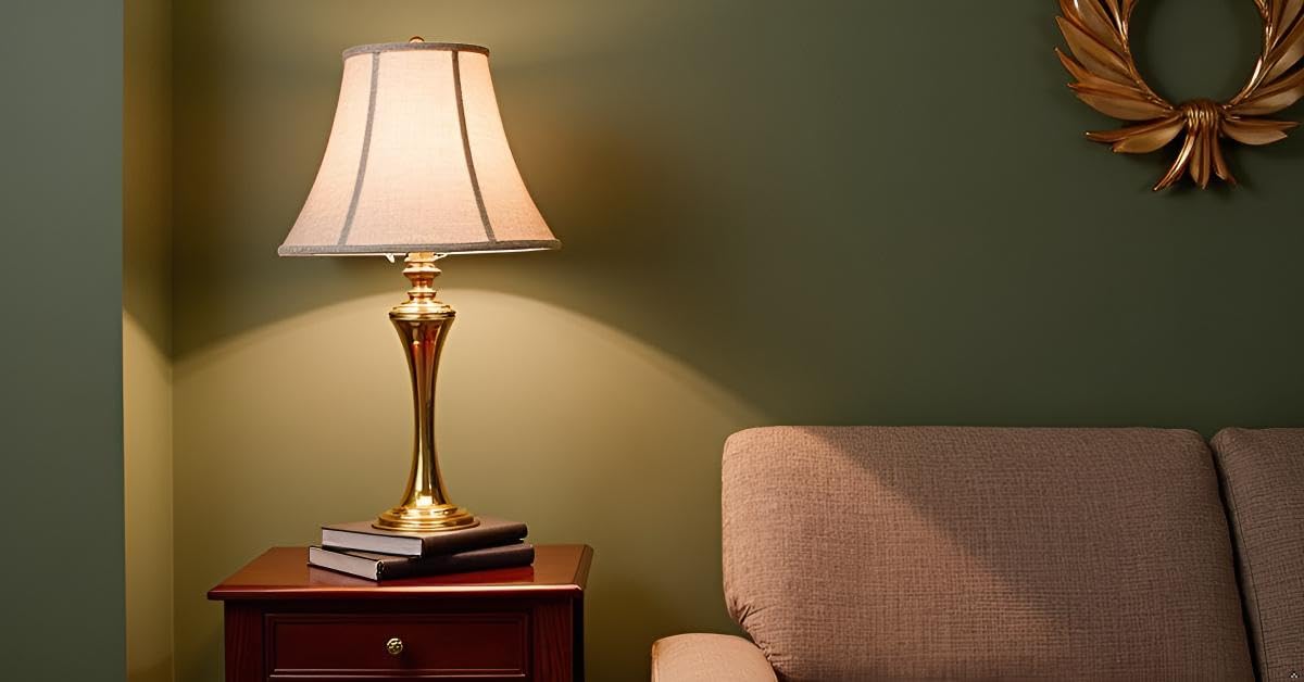 Aspen Creative 38001A Collapsible Traditional Handsewn Bell Shape Spider Construction Lamp Shade in Wheat, 9" Top x 18" Bottom x 13" Slant Height