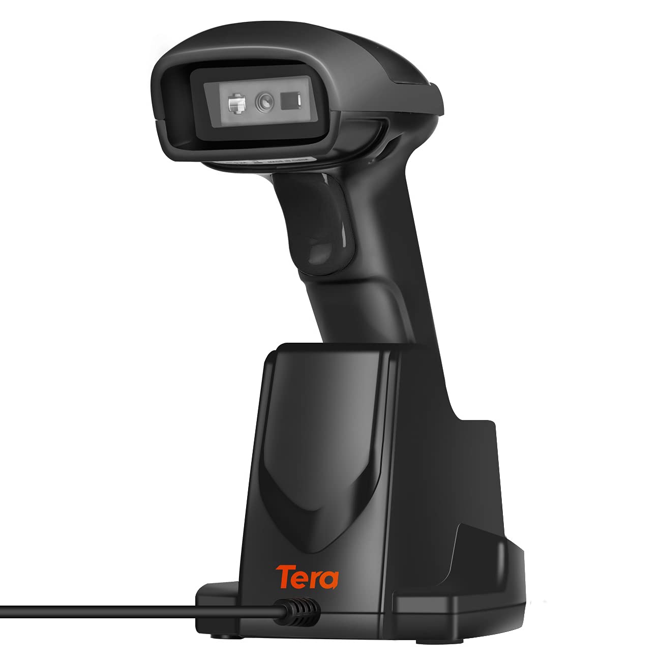 Tera Wireless 1D 2D QR Barcode Scanner with USB Charging Base Handheld Bar Code Reader Scanner Automatic Sensing Fast Precise Scanner HW0005