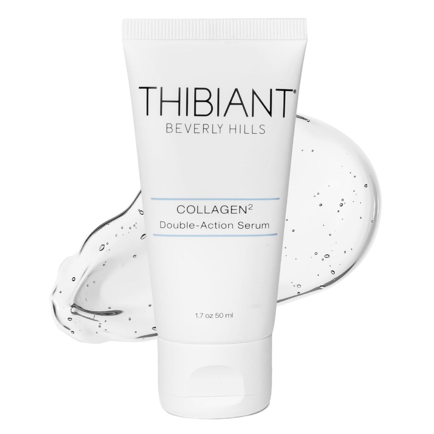 Thibiant Beverly Hills Collagen2 Double-Action Serum Anti-Aging Face Serum with Collagen, Hyaluronic Acid Serum for Face, Minimize Wrinkles & Fine Lines, Paraben Free & Cruelty-Free (1.7 Oz)