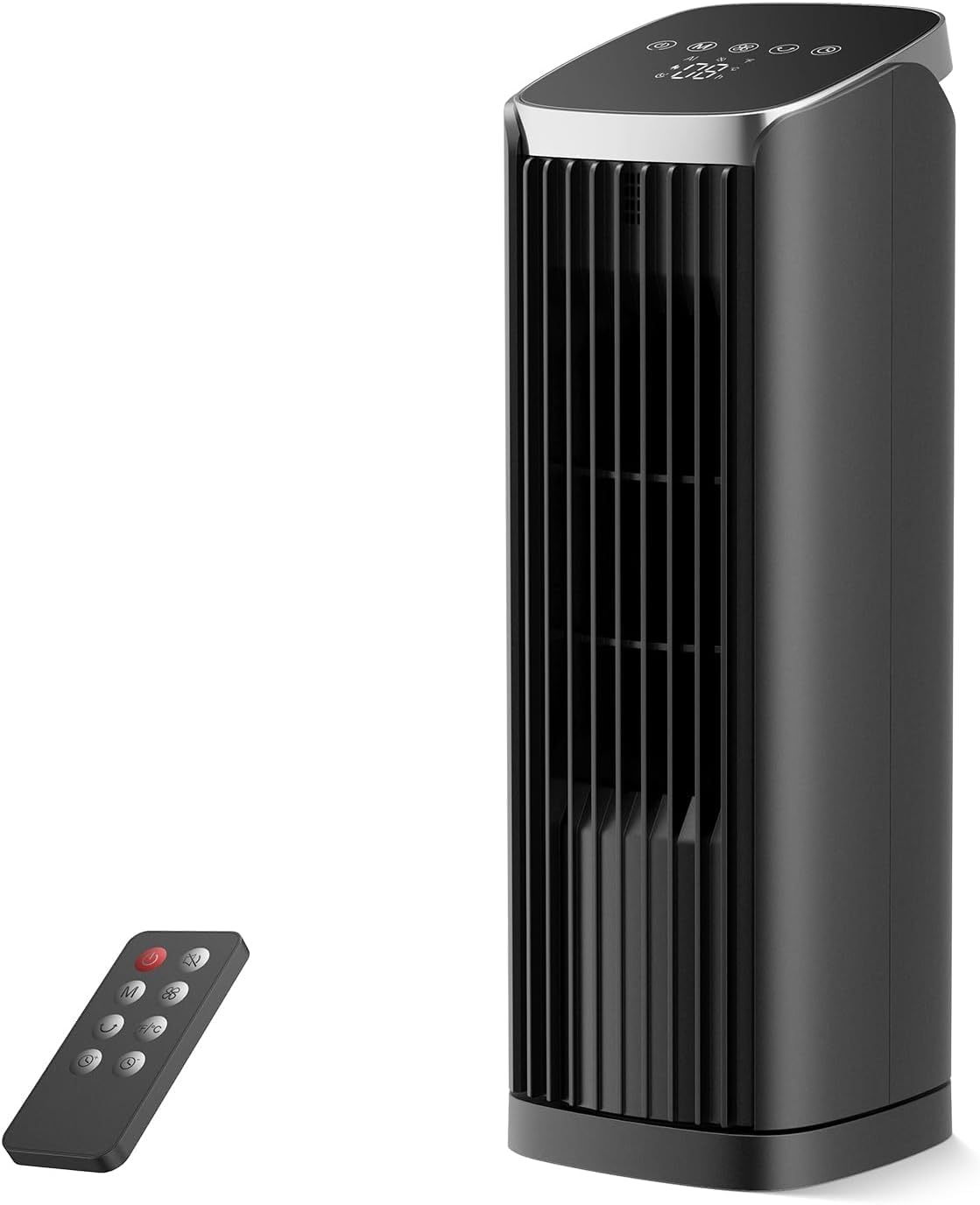 PNTCK Fan for Bedroom, 13" Table Fan with Remote, Oscillating Strong Airflow, 4 Speeds, 4 Modes & 12H Timer