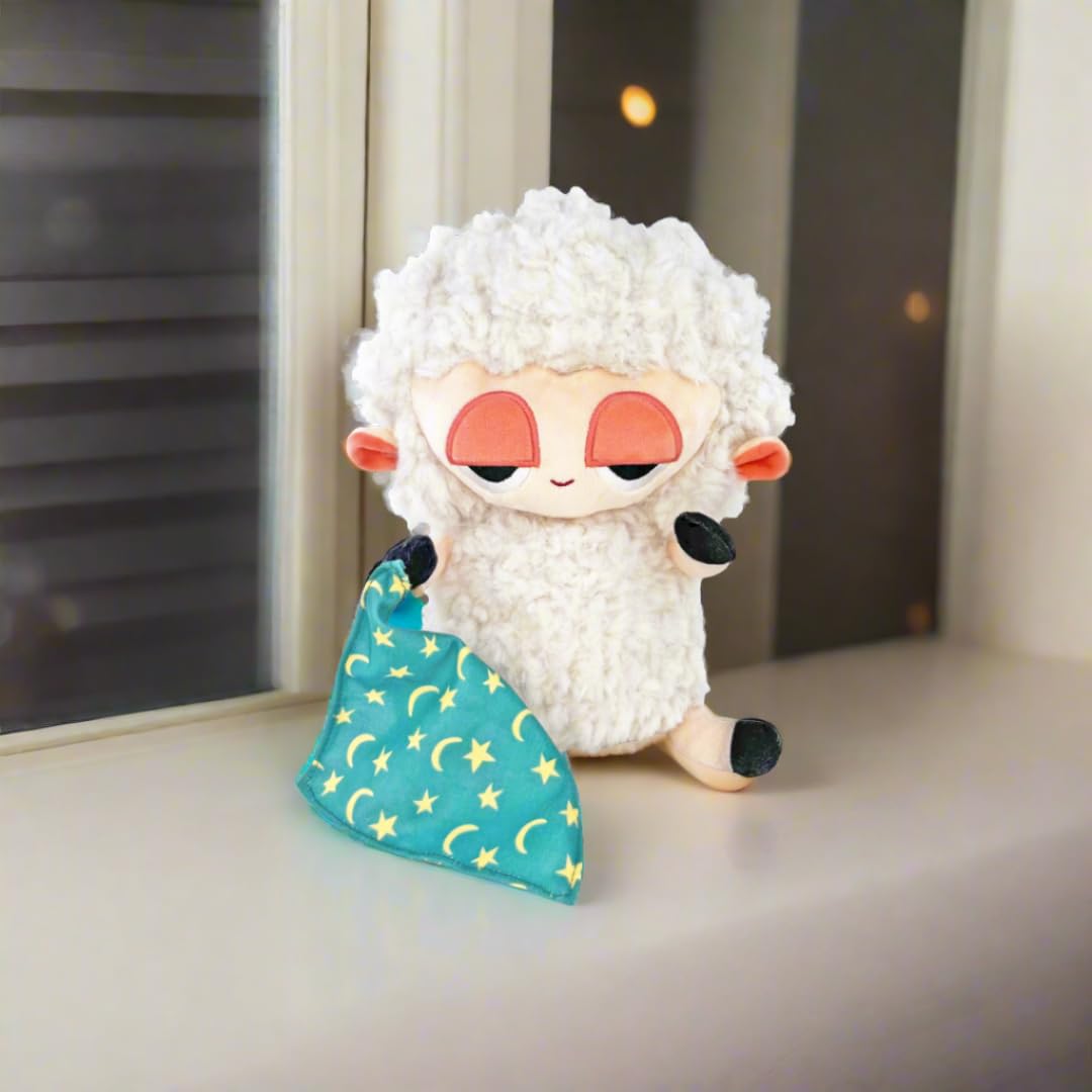 MerryMakers Sleepy Sheepy Plush Toy, 10-inch, Based on The Books by Lucy Ruth Cummins and Pete Oswald