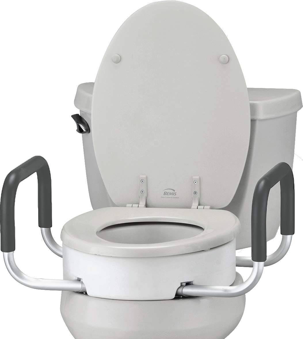 NOVA Medical Products Toilet Seat Riser with Handles, White