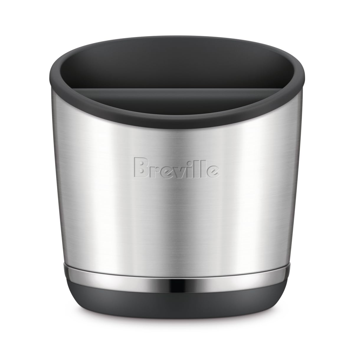 Breville BEA502BSS Knock Box 20 Espresso Machine Accessory, 20 Puck Capacity, Brushed Stainless Steel