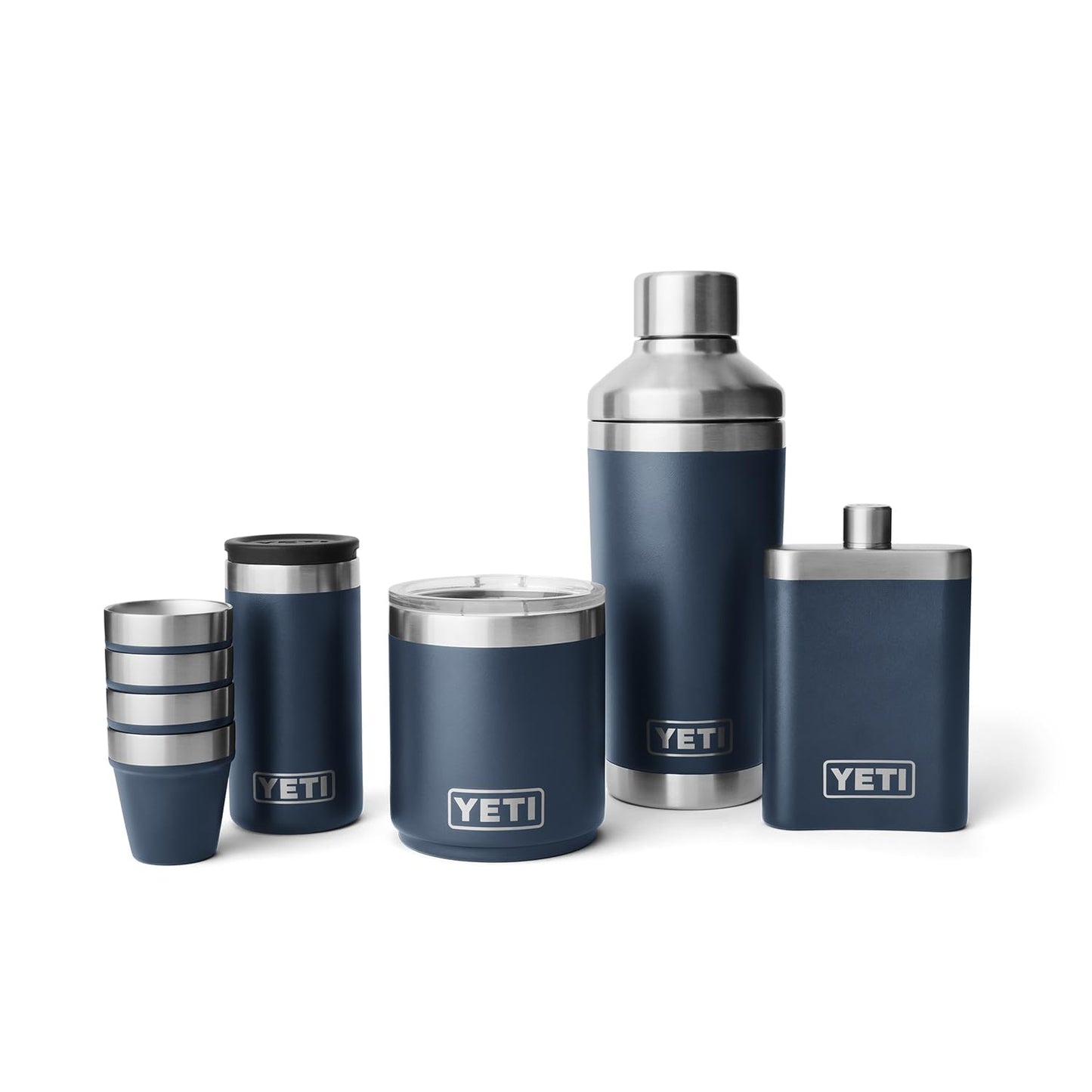 YETI Shot Glasses with Carrying Case, Set of 4, Navy