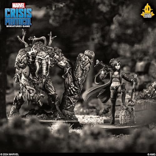 Marvel: Crisis Protocol Elsa Bloodstone & Man-Thing Character Pack - Adds New Legion of Monsters Leadership! Tabletop Superhero Game, Ages 14+, 2 Players, 90 Min Playtime, Made by Atomic Mass Games