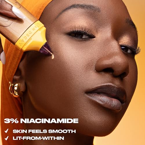 Urban Decay Face Bond Waterproof Luminizer (PCH - Brightening Peach Rose), All-Over Liquid Highlighter + Bronzer, with 3% Niacinamide, Smudge-Resistant, Transfer-Resistant - 1 fl oz