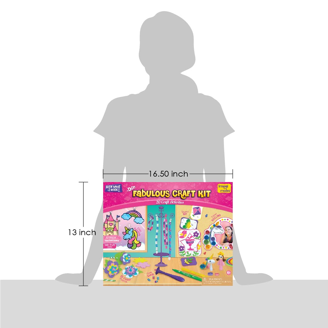 Imagimake Fabulous Craft Kit | Creative Toy & DIY Set | Arts and Crafts for Kids | Activity Craft Kits | Gifts for 5 6 7 8 9 10 11 12 Years