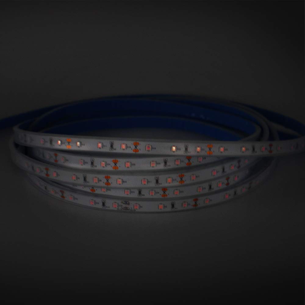 360DigitalSignage 5M/16.4ft SMD3528 300LEDs Near Infrared 850nm NIR Single Chip DC12V 24W Flexible IR LED Strips Light IP67 Waterproof 8mm Wide 60LEDs/M 4.8W/M Light Strip