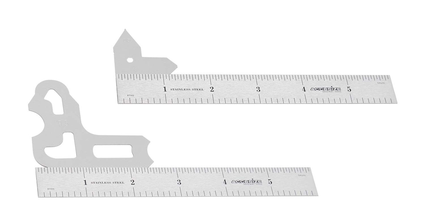 Accusize Industrial Tools 26 Pc Radius Gauge Set Metric 0.5 mm -13.0 mm Gauges with Holder, 3602-5026