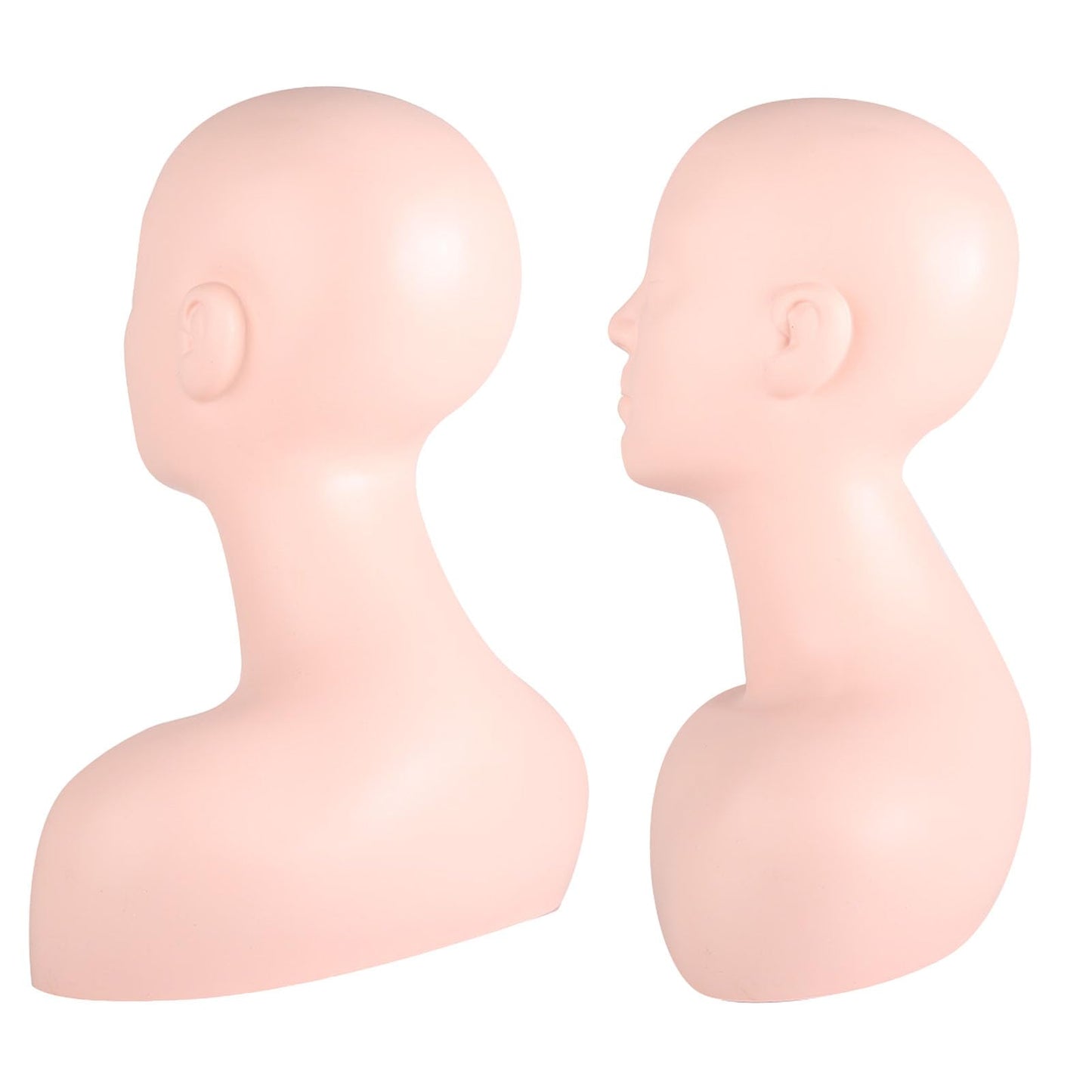 Lwuey Multi Function Makeup Practice Model, Esthetics Soft Mannequin Head with Shoulders Massage Wig Hat Display Silicone PVC Skin Texture Facial Practicing for Salons Cosmetology School Students