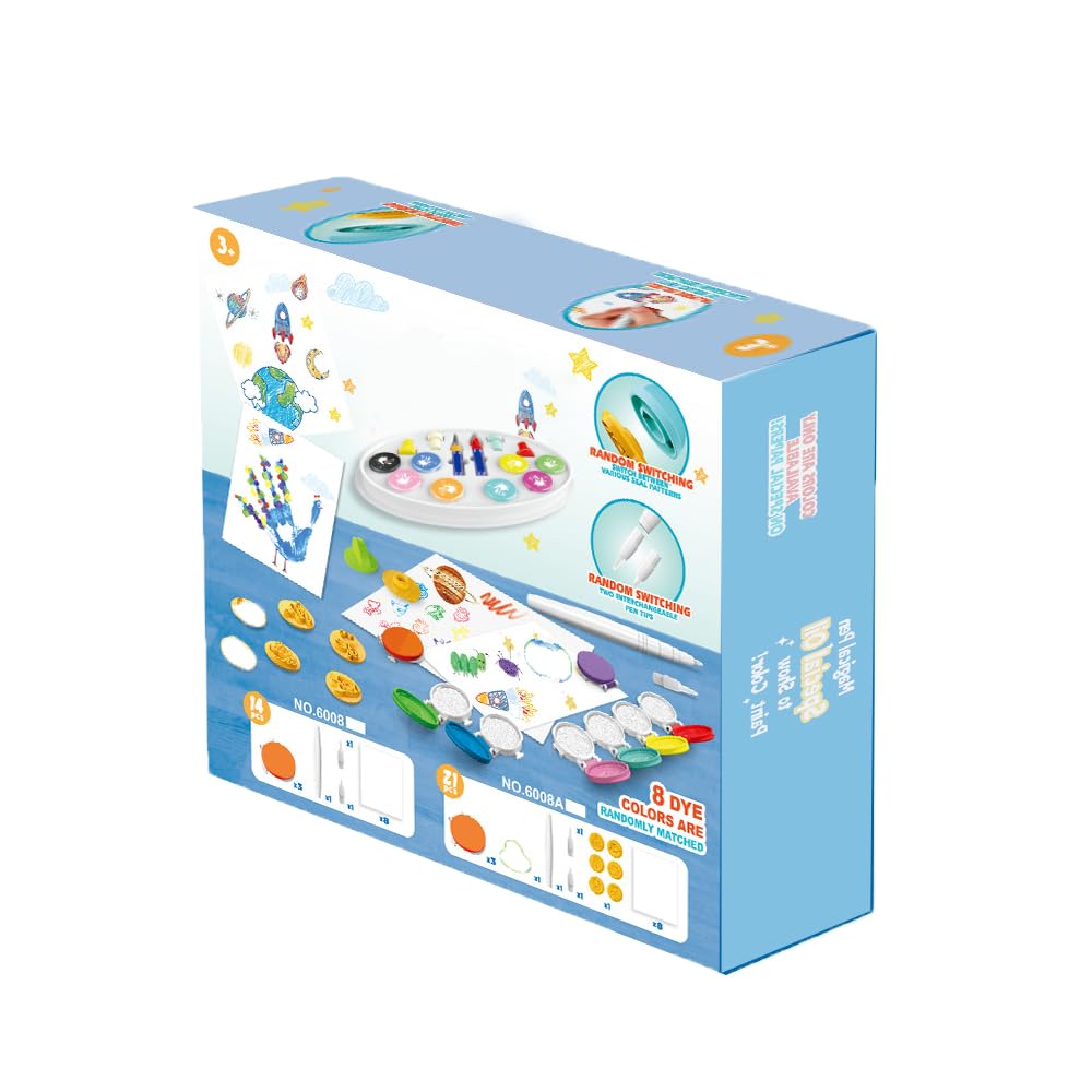 Leroxo Magic Light Brush,Mess Free Painting Station for Kids, Toddler Coloring,Gift for 3,4,5,6,7,8,9 Year olds(Magic Light Brush)