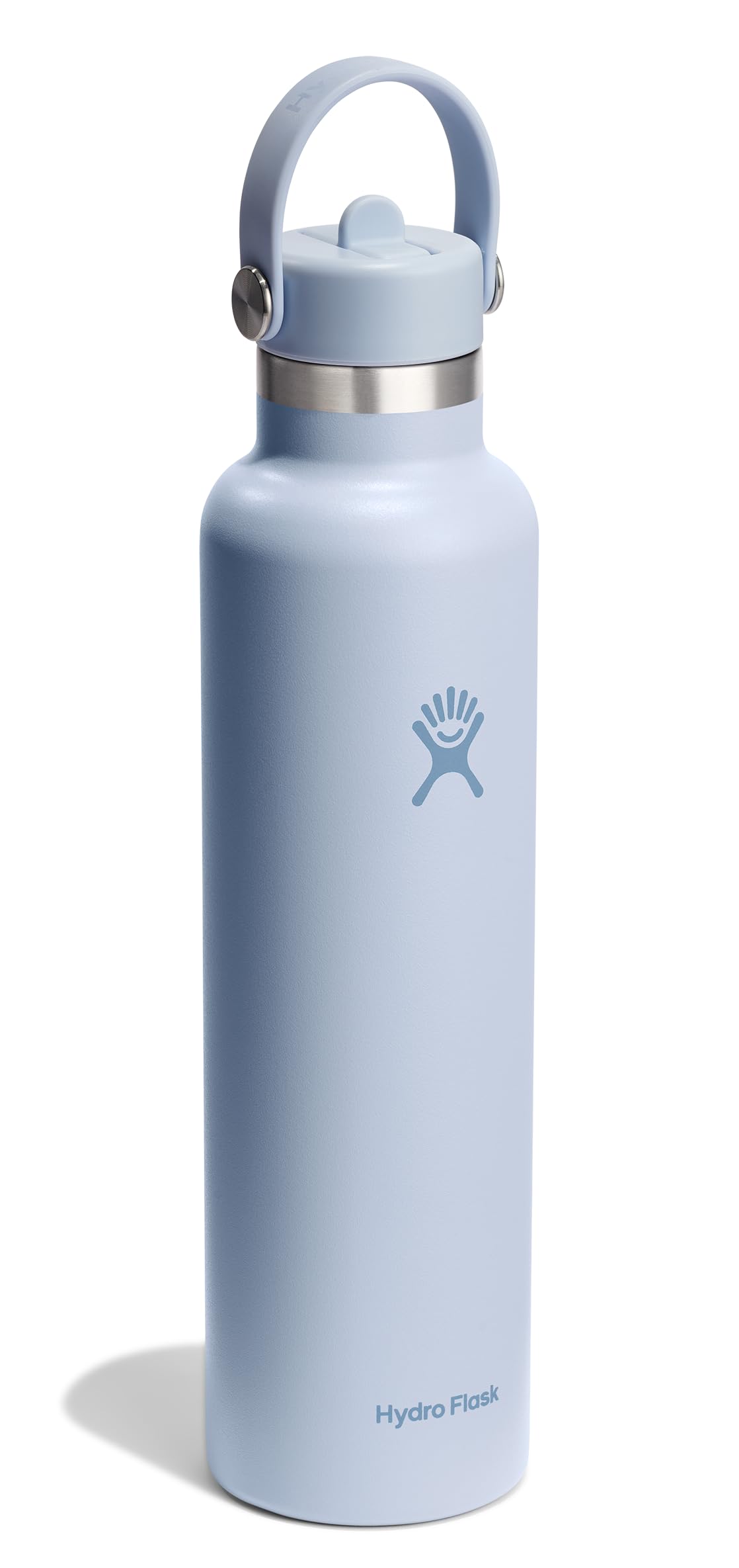 Hydro Flask Water Bottle - Insulated Stainless Steel - Straw Lid, Non Spill, Leakproof 24 Oz Surf Blue