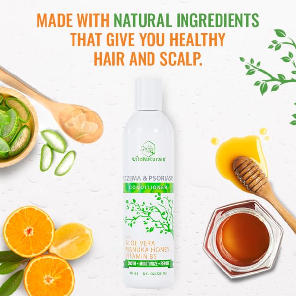 Eczema Psoriasis Conditioner and Dry Scalp Treatment - Anti Dandruff Hair Conditioner for Damaged Dry Hair - Scalp Psoriasis - Deep Conditioner for Seborrheic Dermatitis Scalp - Dry Scalp Conditioner