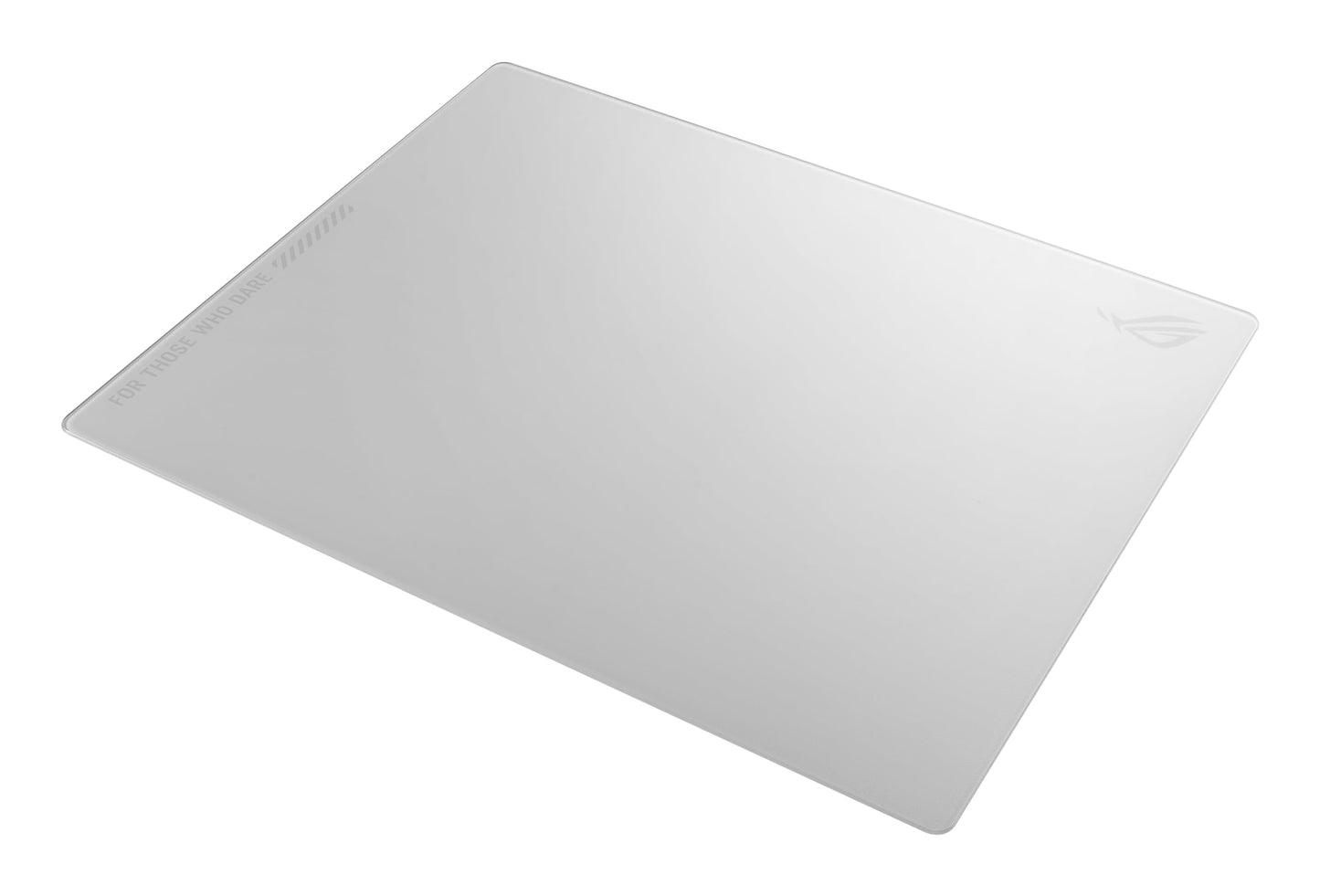 ASUS ROG Moonstone Ace L Glass Gaming Mouse Pad, Ultra-Smooth Surface, Noise-Reducing Design, 9H Tempered Glass, Impact & Scratch Resistant, Anti-Slip Silicone Base, 500 x 400 mm, Moonlight White