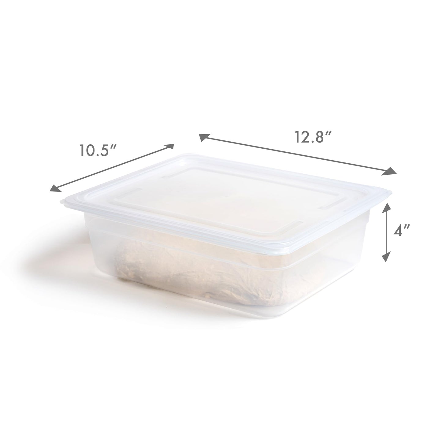Brod & Taylor Proofing Container (2 Pack) With 6L Capacity, Fits Up to 3000 Grams of Dough – Dough Rising Box for Bread, Sourdough & Pizza (Dishwasher Safe, BPA-Free)