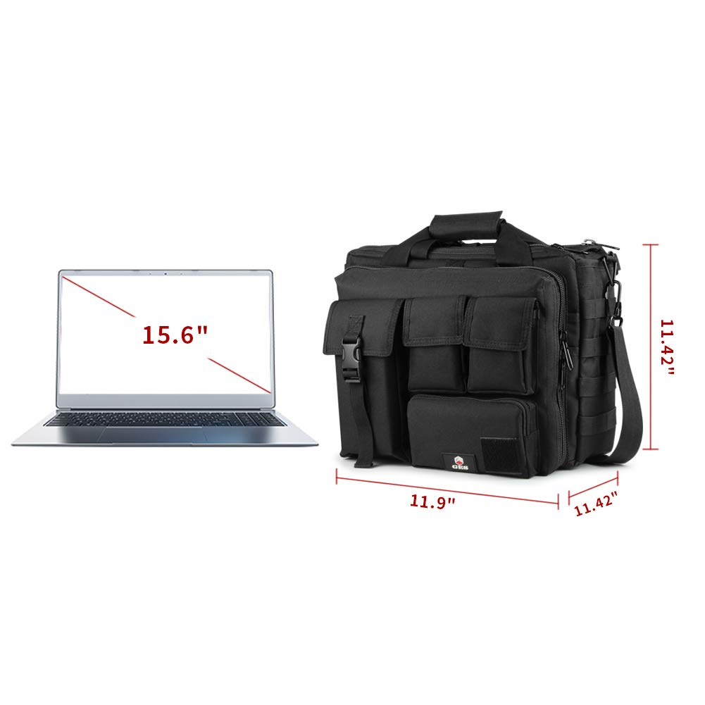 Tactical Briefcase, GES 15.6 Inch Men's Messenger Bag Military Briefcase for Men