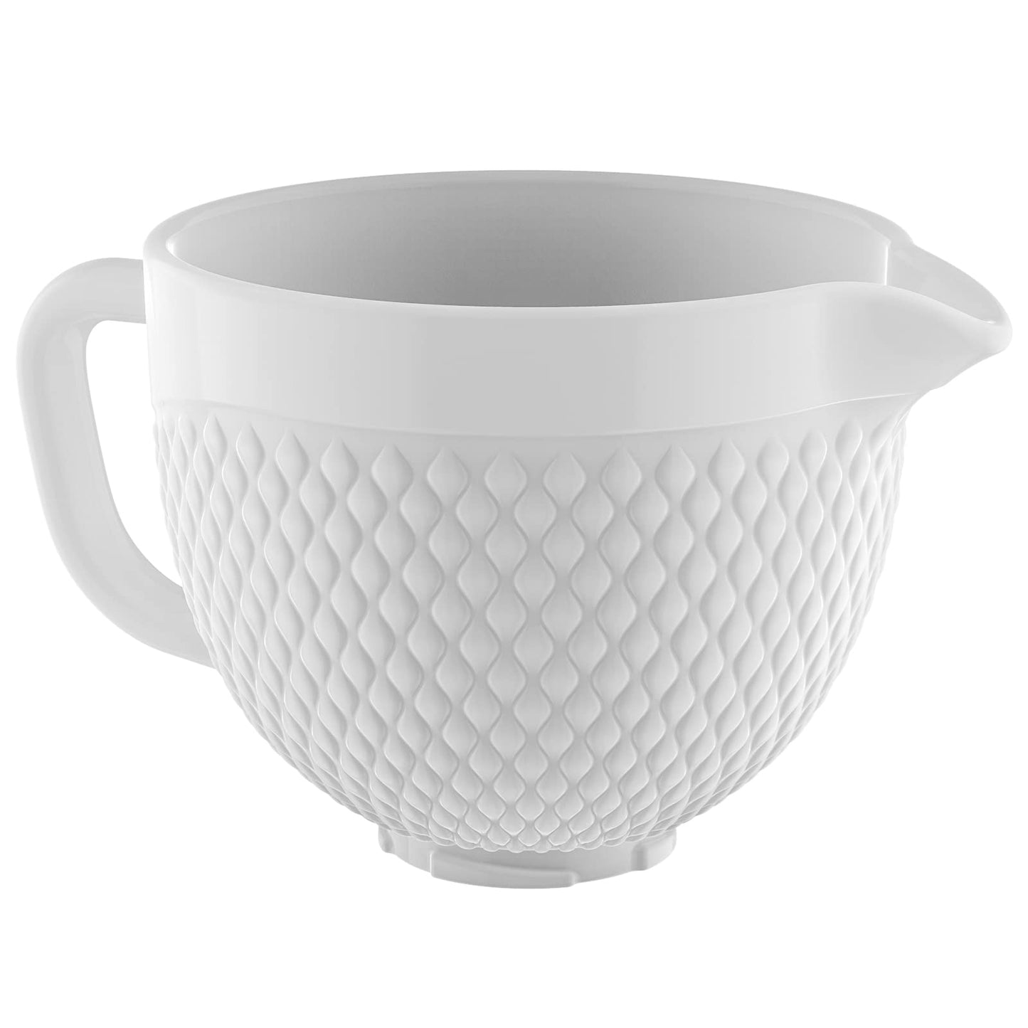 GVODE Ceramic Mixer Attachment Fit 4.5-5Q Tilt-Head Models, 5Qt Ceramic Bowl for KitchenAid Mixers, Vintage Pineapple Design | Microwave & Dishwasher Safe Baking Accessories