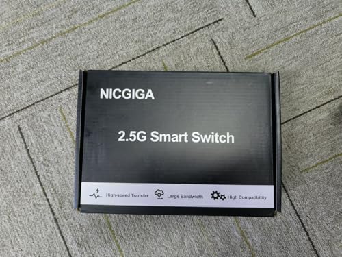 10 Port 2.5Gb Unmanaged Ethernet Switch with 8* 2.5G Base-T Ports + 2* 10G SFP+ Ports. NICGIGA 8 Port 2.5Gbps Network Switch for 2.5Gbps NAS/PC, WiFi6 Router, Wireless AP. Fanless Design.