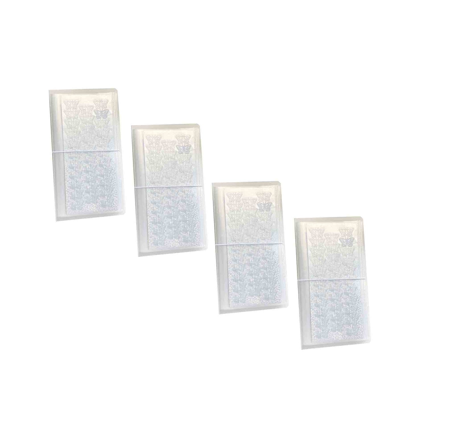 YOAVIP 4.8 x 9.6 Large Clear Storage Book for Planner Scrapbook Stickers Organizer Binder 50 Page (4 Pack)